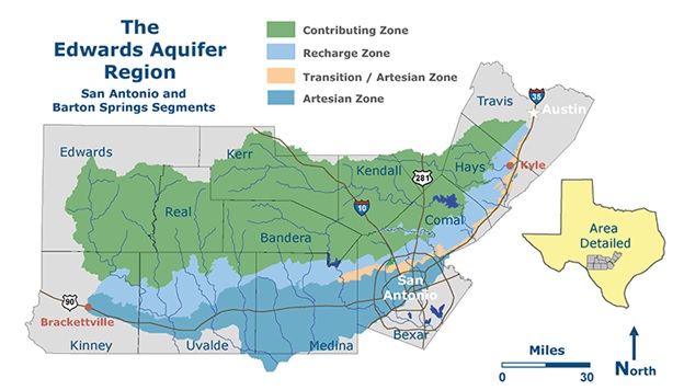 Edwards Aquifer regional map