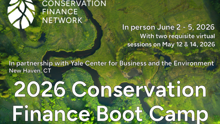 2026 Conservation Finance Boot Camp Header