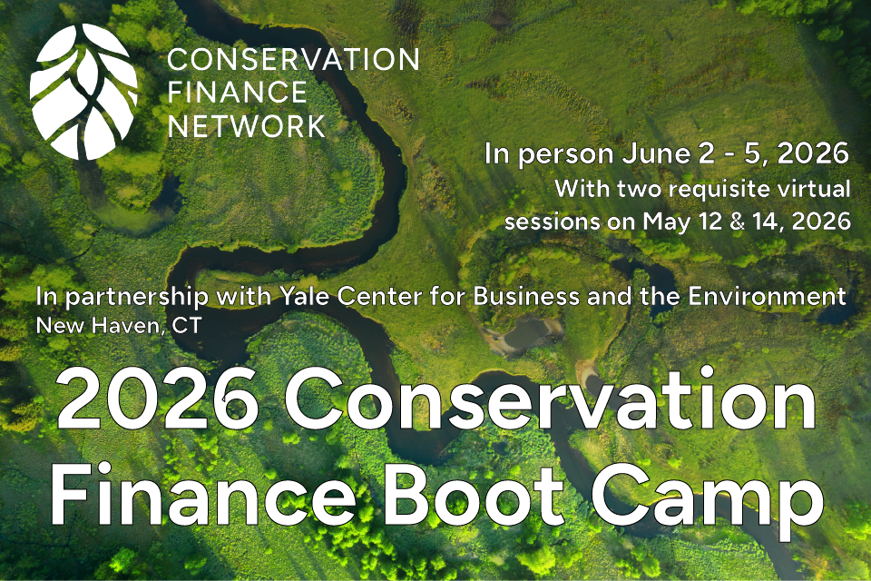 2026 Conservation Finance Boot Camp Header